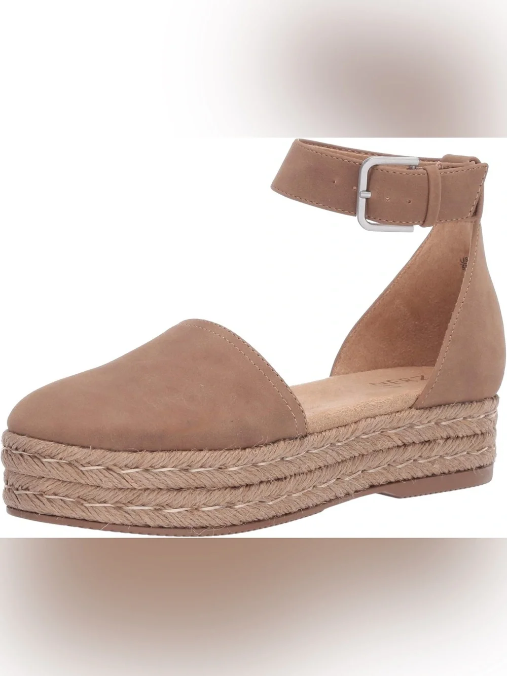 Naturalizer Taupe Ankle-Strap Espadrille Platform size 7.5